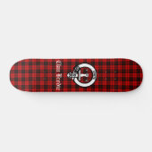 Clan Brodie Crest Badge en Tartan Persoonlijk Skateboard (Horizontaal)