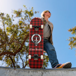 Clan Brodie Crest Badge en Tartan Persoonlijk Skateboard