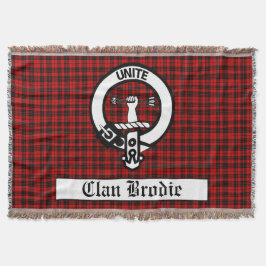 Clan Brodie Crest Badge & Tartan Deken