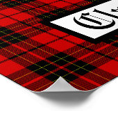 Clan Brodie Crest Badge & Tartan Poster (Hoek)