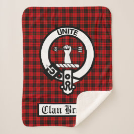 Clan Brodie Crest Badge & Tartan Sherpa Deken
