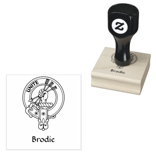 Clan Brodie Crest Rubber Stamp Rubberstempel (Gestempeld)