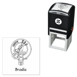 Clan Brodie Crest Rubber Stamp Zelfinktende Stempel