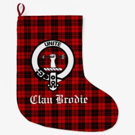 Clan Brodie Crest & Tartan  Grote Kerstsok