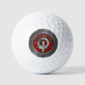 Clan Brodie Crest & Tartan Knot Golfballen (Voorkant)