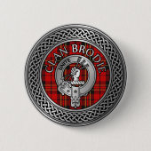 Clan Brodie Crest & Tartan Knot Ronde Button 5,7 Cm (Voorkant)