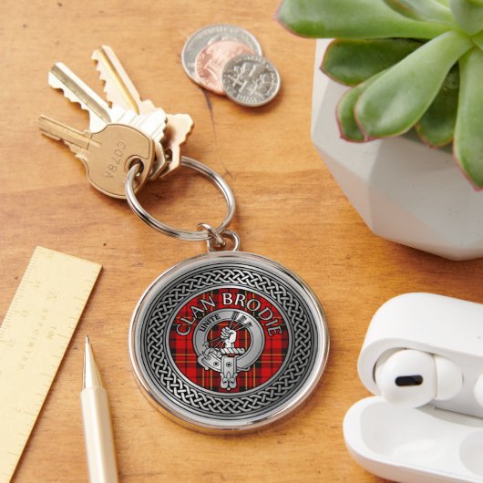 Clan Brodie Crest & Tartan Knot Sleutelhanger (Bureau)
