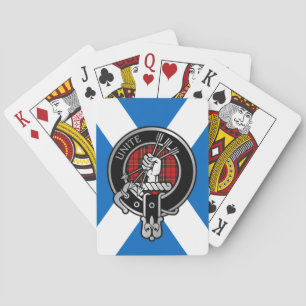 Clan Brodie Crest & Tartan op saltire Bicycle Play Pokerkaarten