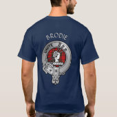 Clan Brodie Crest & Tartan T-shirt (Achterkant)