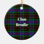 Clan Brodie Hunting Tartan Keramisch Ornament (Voorkant)
