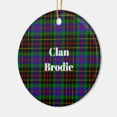 Clan Brodie Hunting Tartan Keramisch Ornament (Links)