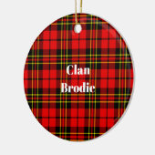 Clan Brodie Modern Tartan Keramisch Ornament (Links)