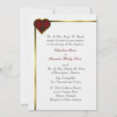 Clan Brodie Plaid Hart Bruiloft Uitnodiging (Voorkant)