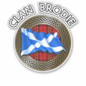 Clan Brodie Schotse Knoop & Vlag Sticker (Voorkant)