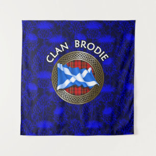 Clan Brodie Schotse Knoop & Vlag Wandkleed
