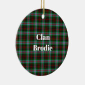 Clan Brodie Tartan Keramisch Ornament (Rechts)