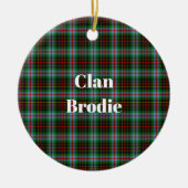 Clan Brodie Tartan Keramisch Ornament (Voorkant)