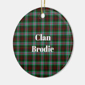 Clan Brodie Tartan Keramisch Ornament (Links)