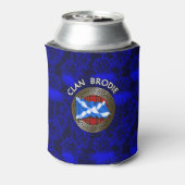 Clan Brodie Tartan Knot & Flag Blikjeskoeler (Blikje Achterkant)