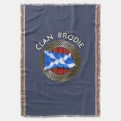 Clan Brodie Tartan Knot & Flag Deken (Voorkant Verticaal)