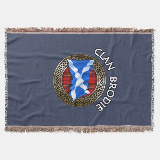 Clan Brodie Tartan Knot & Flag Deken (Voorkant)