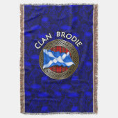 Clan Brodie Tartan Knot & Flag Deken (Voorkant Verticaal)