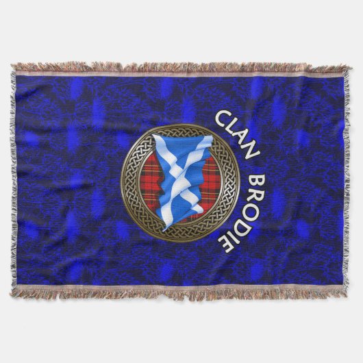 Clan Brodie Tartan Knot & Flag Deken (Voorkant)