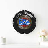 Clan Brodie Tartan Knot & Flag Grote Klok (Huis)