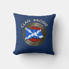 Clan Brodie Tartan Knot & Flag Kussen