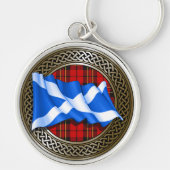 Clan Brodie Tartan Knot & Flag Sleutelhanger (Voorkant)