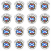 Clan Brodie Tartan Knot & Flag Sticker (Voorkant)