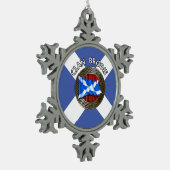 Clan Brodie Tartan Knot & Flag Tin Sneeuwvlok Ornament (Links)