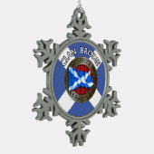 Clan Brodie Tartan Knot & Flag Tin Sneeuwvlok Ornament (Links)