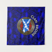 Clan Brodie Tartan Knot & Flag Wandkleed (Voorkant (horizontaal))