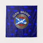 Clan Brodie Tartan Knot & Flag Wandkleed (Voorkant)