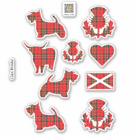 Clan Brodie Tartan Sticker (Voorkant)