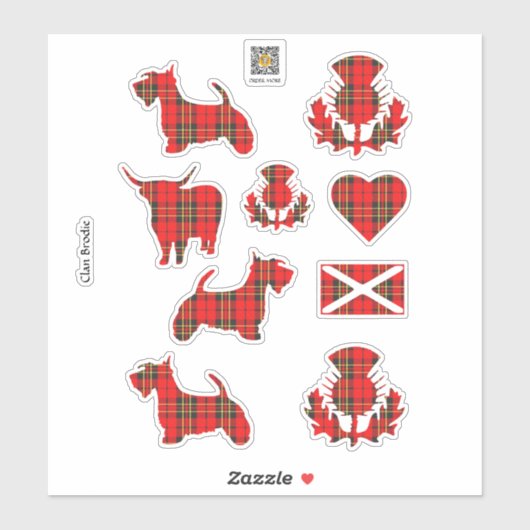 Clan Brodie Tartan Sticker (Vel)