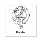 Clan Brodie Wapens Rubber Stempel (Design)