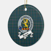 Clan Broun Badge Tartan Pset Keramisch Ornament (Links)