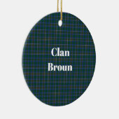 Clan Broun Tartan wordt vertaald als: Keramisch Ornament (Rechts)