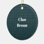 Clan Broun Tartan wordt vertaald als: Keramisch Ornament (Links)