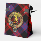 Clan Brown Crest over Tartan Bedankdoosjes (Achterkant)