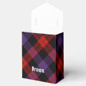 Clan Brown Crest over Tartan Bedankdoosjes (Geopend)