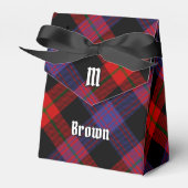 Clan Brown Crest over Tartan Bedankdoosjes (Voorkant Zijde)