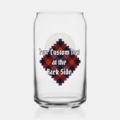 Clan Brown Crest over Tartan Blikvorm Glas (Achterkant)
