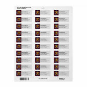 Clan Brown Crest over Tartan Etiket (Full Sheet)