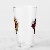 Clan Brown Crest over Tartan Glas (Links)