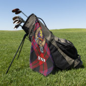 Clan Brown Crest over Tartan Golfhanddoek (Groen)
