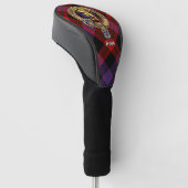 Clan Brown Crest over Tartan Golfheadcover (Schuin)