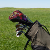 Clan Brown Crest over Tartan Golfheadcover (Insitu)